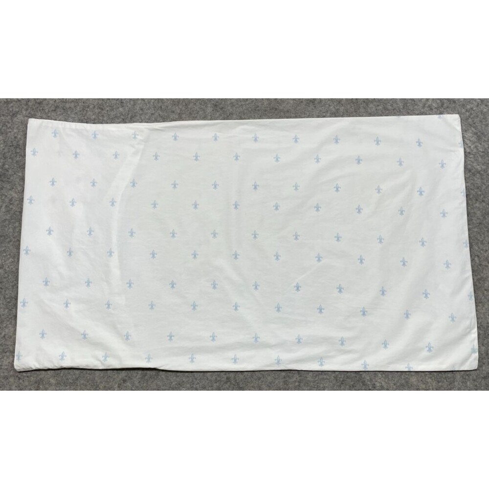 Rachel Ashwell Shabby Chic Couture King Pillowcase White Blue Fleur De Lis